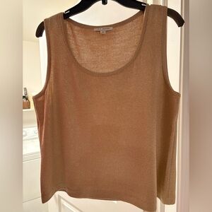 St. John Knit Tan Sleeveless Tank Top